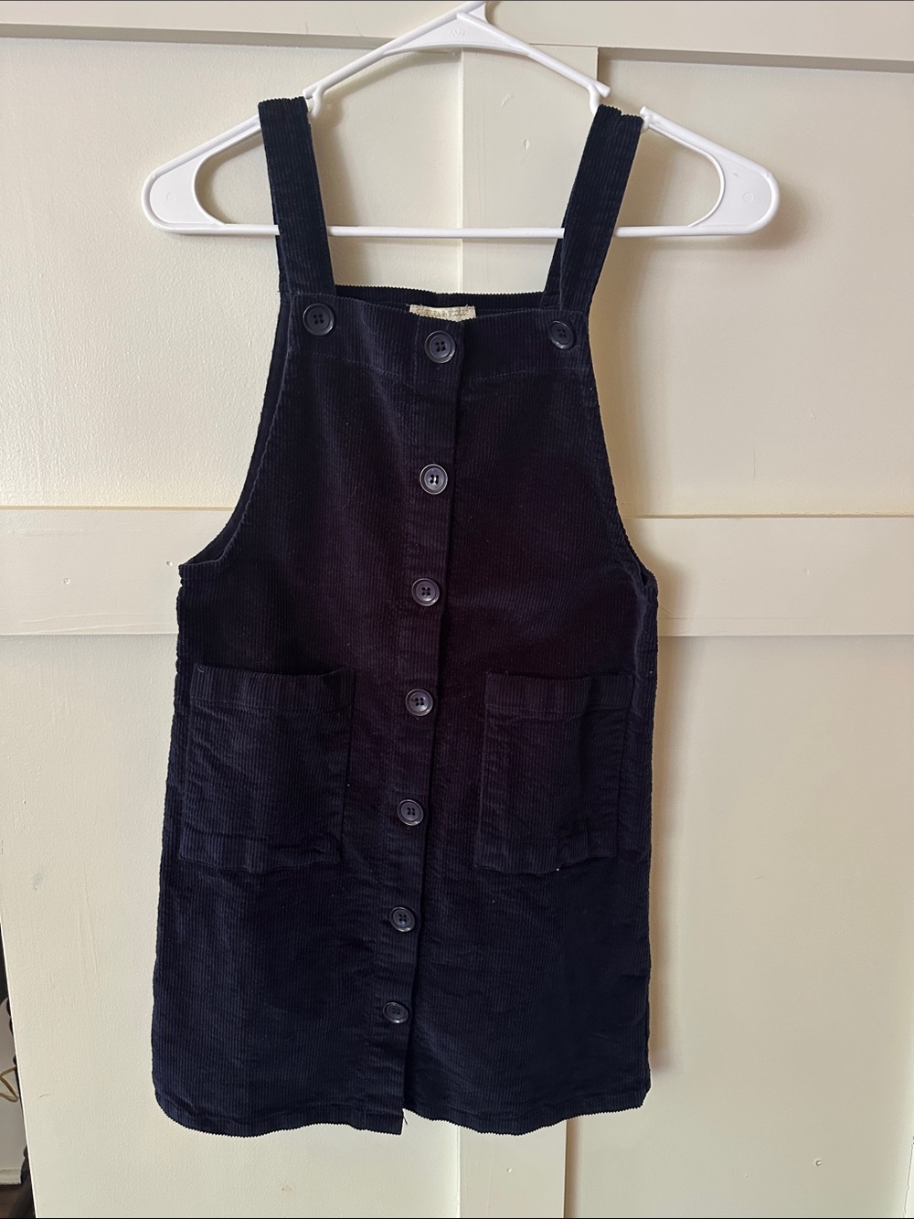 Navy Corduroy Button-Front Dress (Girls)